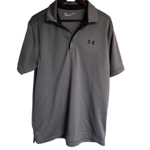 Under Armour Loose Gray Performance Polo Shirt Large
